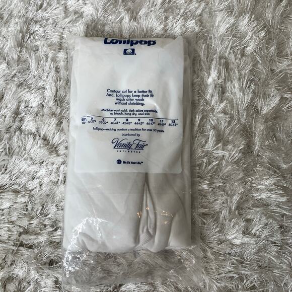 Vanity Fair New White Granny Brief Panties Sz 10 Lollipop Set of three - Picture 2 of 2